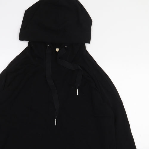 Cable & Gauge Womens Black Viscose Pullover Hoodie Size M Pullover