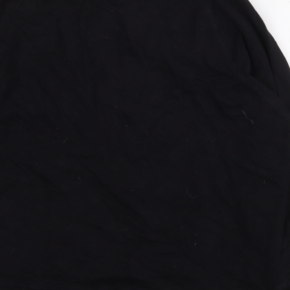 John Lewis Womens Black Cotton Pullover Sweatshirt Size 14 Pullover
