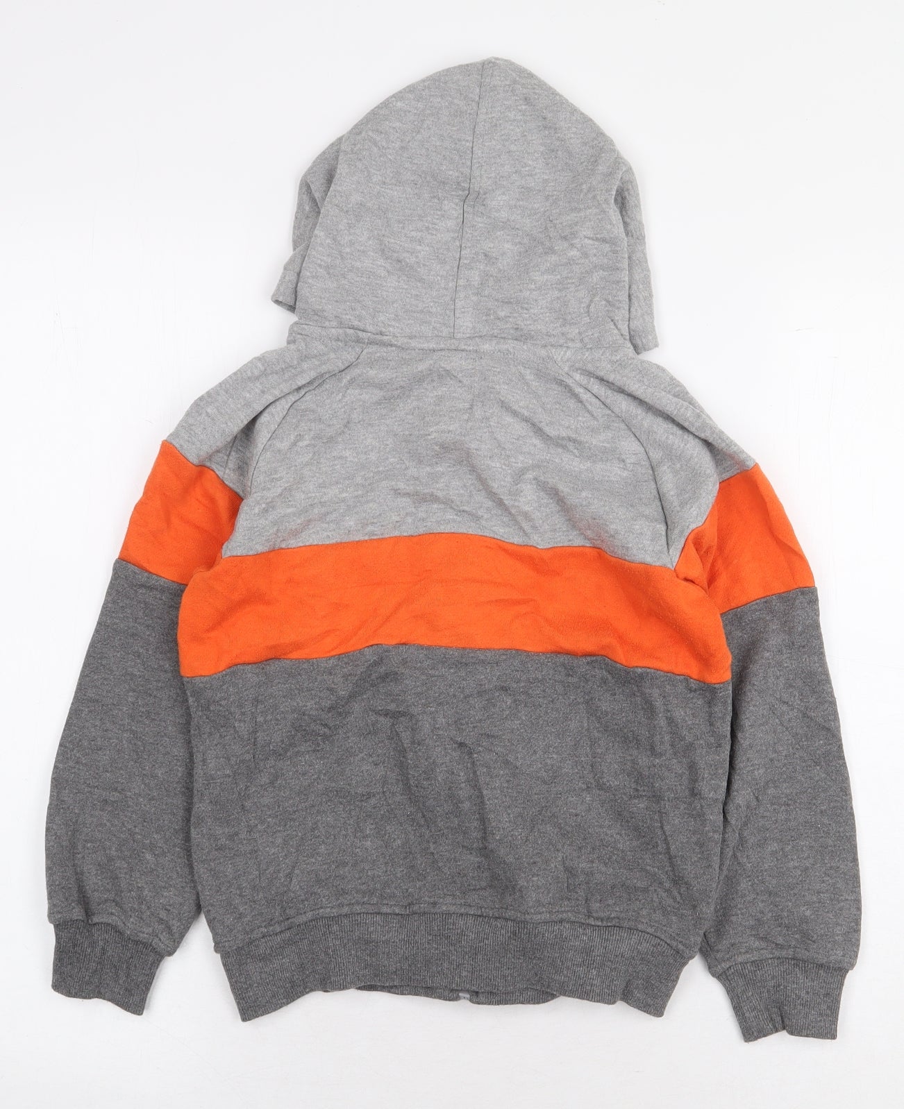 Ecko Unltd. Boys Grey Colourblock Polyester Full Zip Hoodie Size 6-7 Years Zip