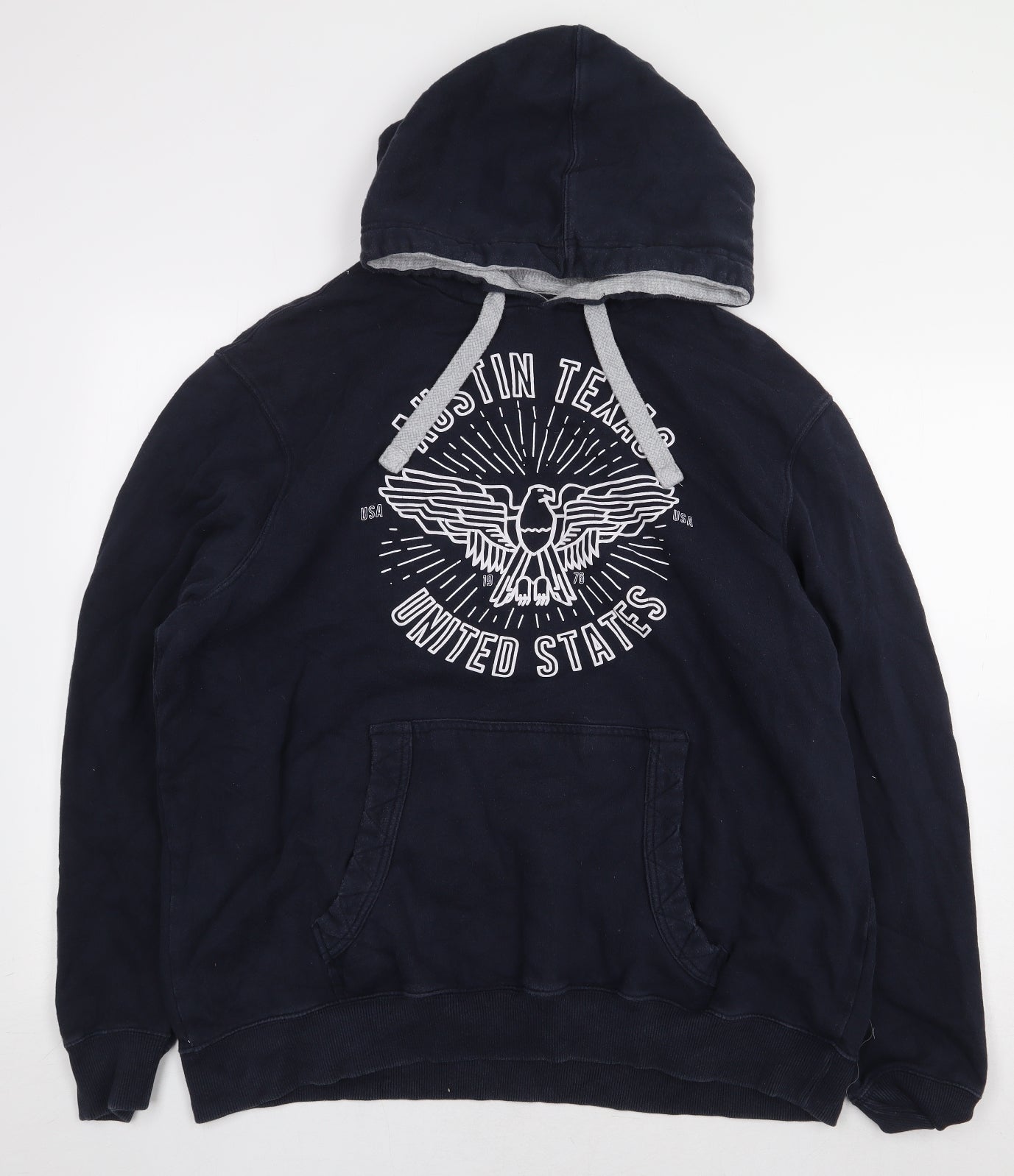 George Mens Blue Cotton Pullover Hoodie Size XL - Austin Texas