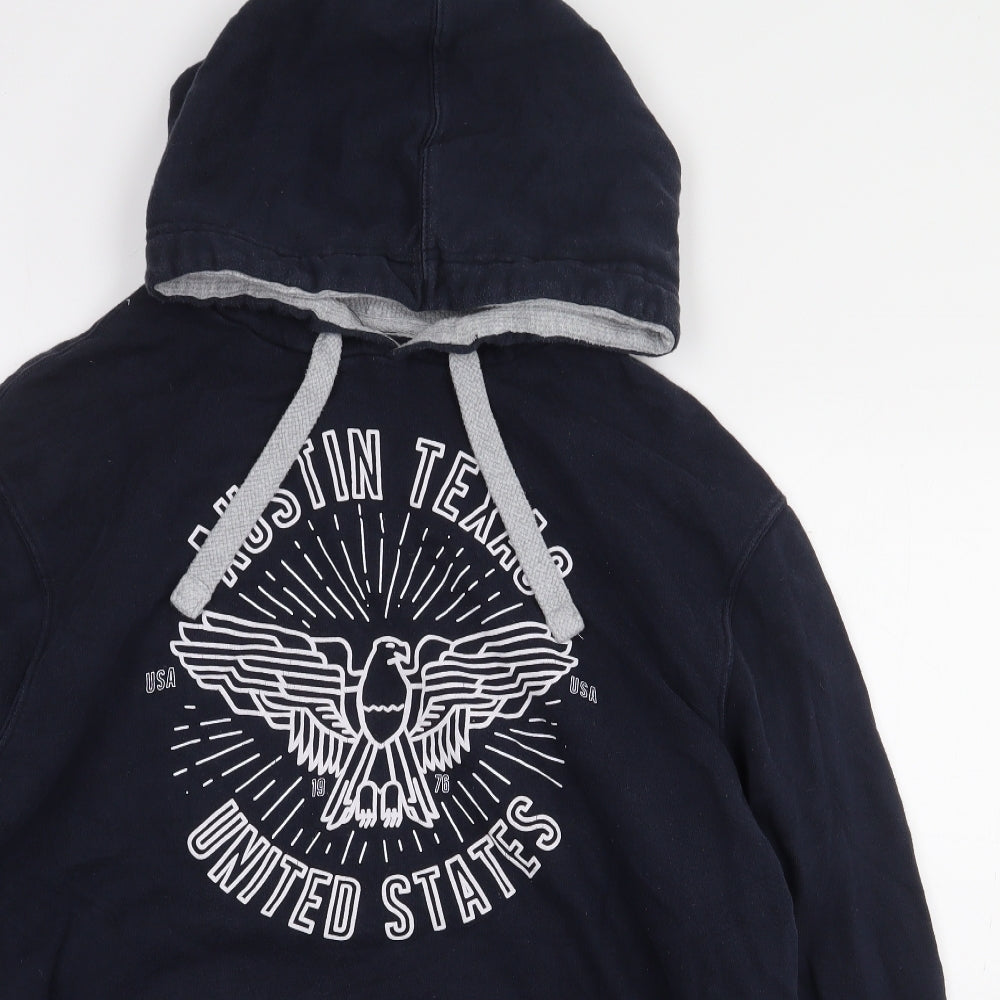 George Mens Blue Cotton Pullover Hoodie Size XL - Austin Texas