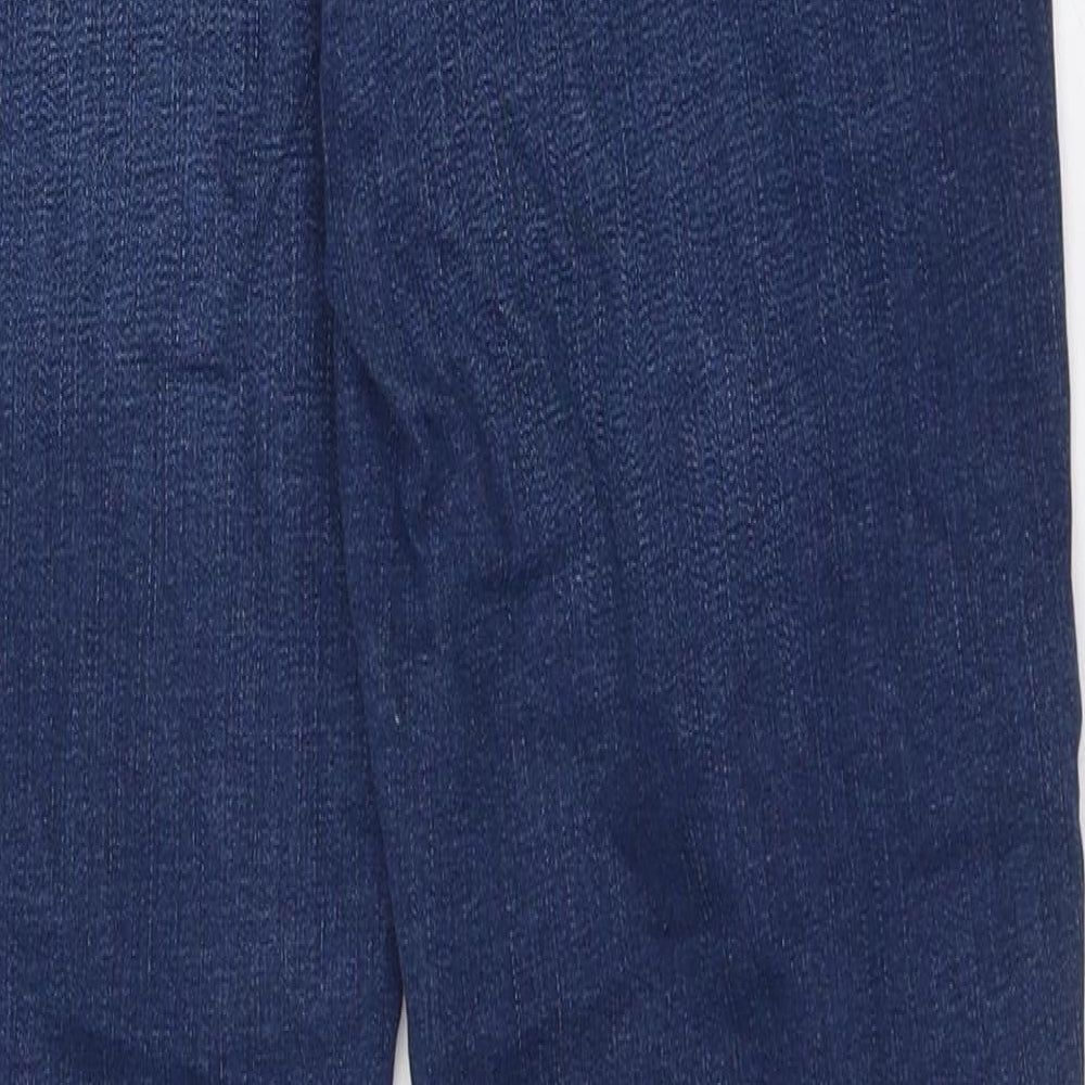 Marks and Spencer Womens Blue 100% Cotton Flared Jeans Size 10 L29 in Regular Zip