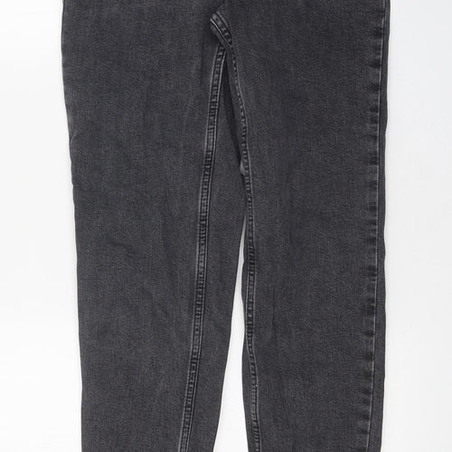Topshop Mens Black Cotton Skinny Jeans Size 26 in L32 in Regular Zip