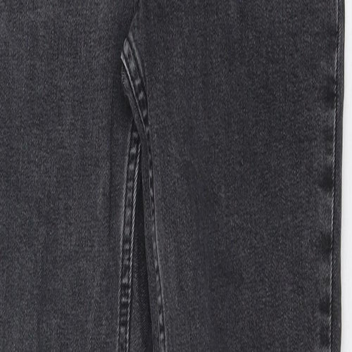 Topshop Mens Black Cotton Skinny Jeans Size 26 in L32 in Regular Zip