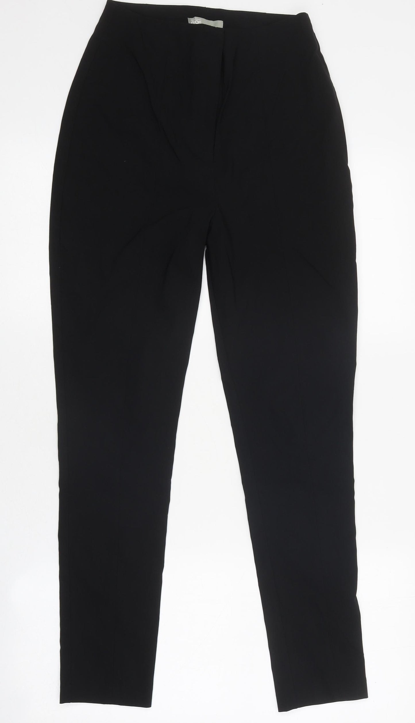 ASOS Womens Black Polyester Trousers Size 8 L29 in Regular Zip