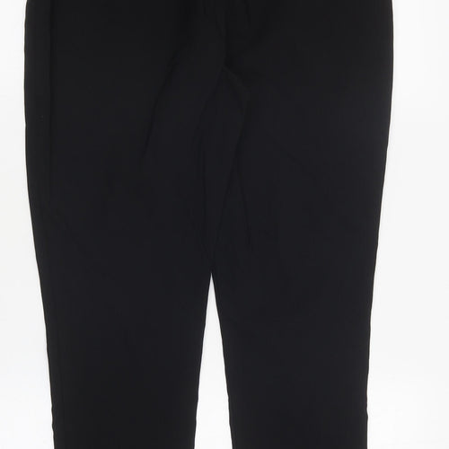 ASOS Womens Black Polyester Trousers Size 8 L29 in Regular Zip