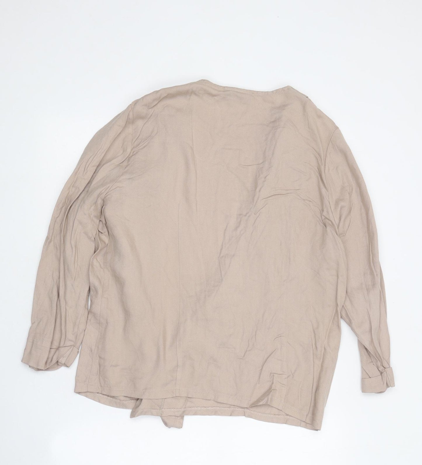 Wallis Womens Beige V-Neck Polyester Cardigan Jumper Size L