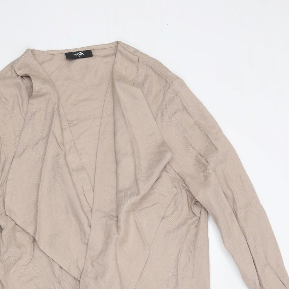 Wallis Womens Beige V-Neck Polyester Cardigan Jumper Size L