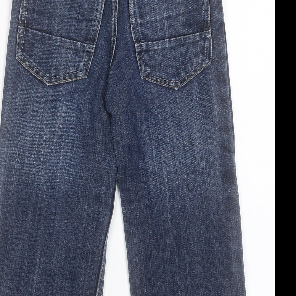 TU Boys Blue Cotton Straight Jeans Size 3-4 Years Regular Button