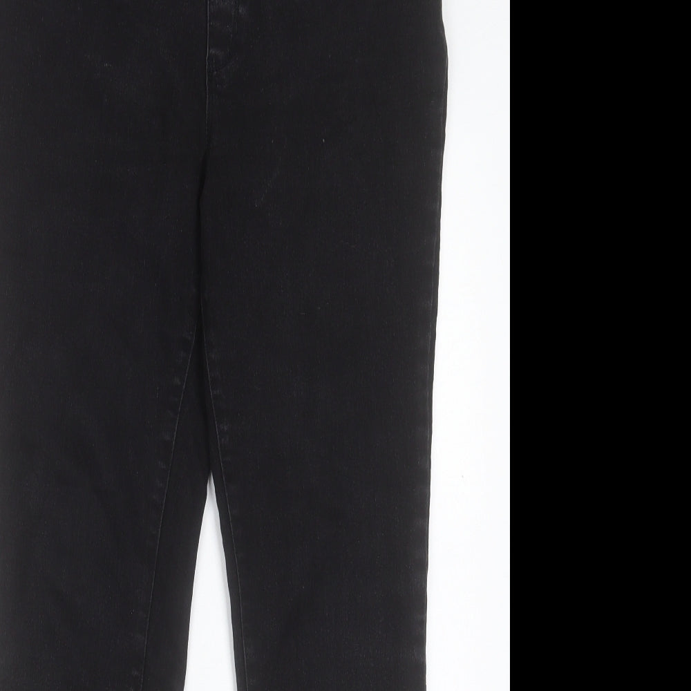 George Womens Black Cotton Jegging Trousers Size 16 L28 in Regular