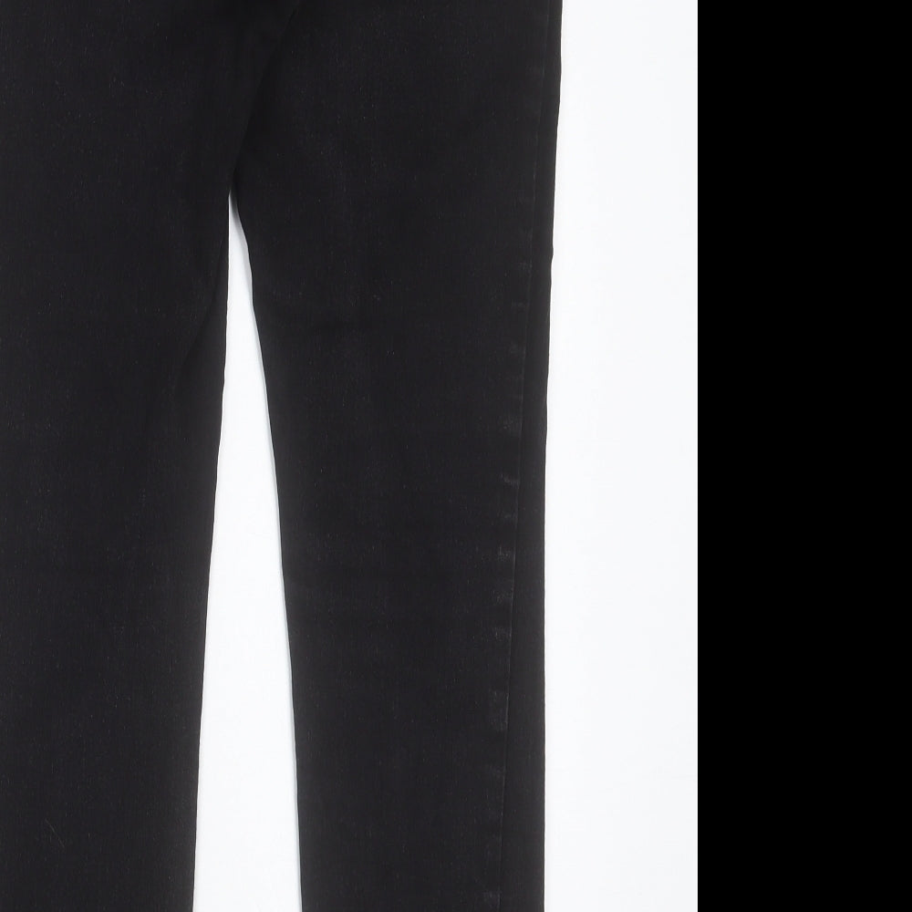 George Womens Black Cotton Jegging Trousers Size 16 L28 in Regular