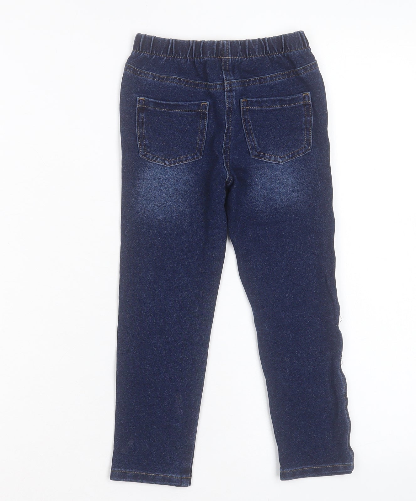 Matalan Girls Blue Cotton Jegging Jeans Size 4-5 Years Regular Pullover
