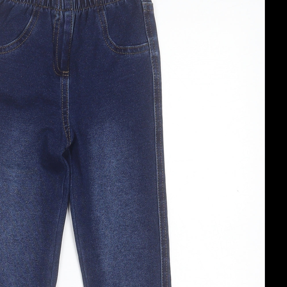 Matalan Girls Blue Cotton Jegging Jeans Size 4-5 Years Regular Pullover