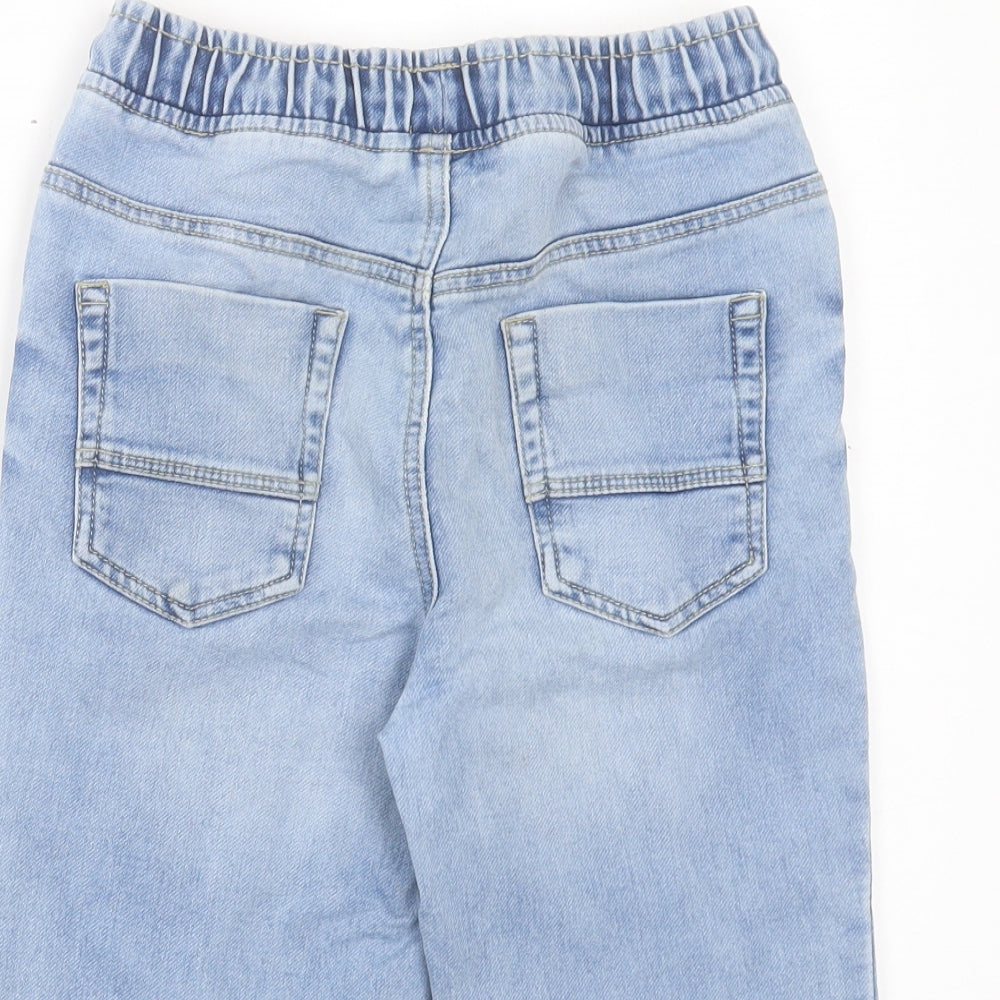 TU Boys Blue Cotton Bermuda Shorts Size 10 Years Regular Drawstring