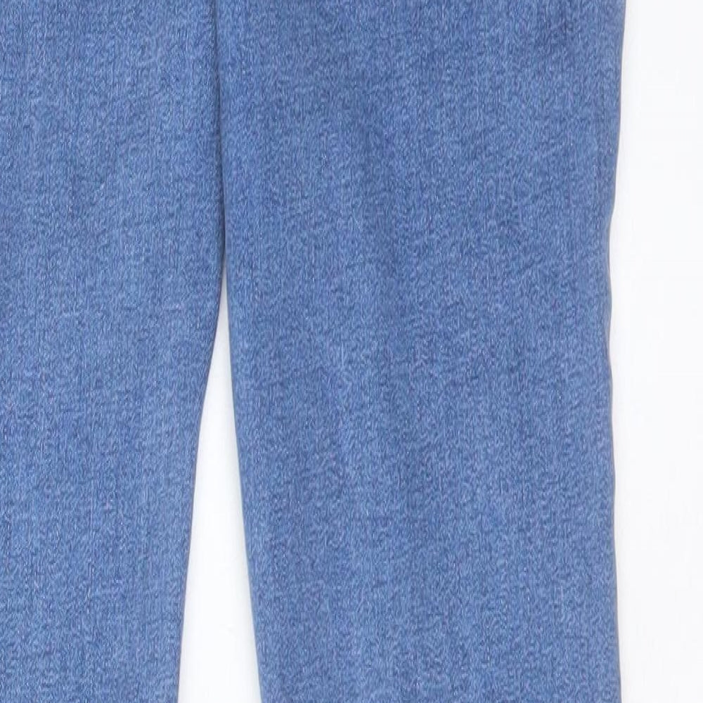 TU Womens Blue Cotton Flared Jeans Size 8 L31 in Slim Button