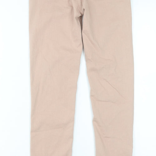 Fat Face Womens Pink Cotton Skinny Jeans Size 8 L30 in Regular Button