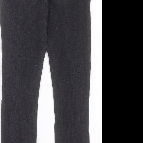 Denim & Co. Womens Black Cotton Skinny Jeans Size 12 L26 in Regular Button