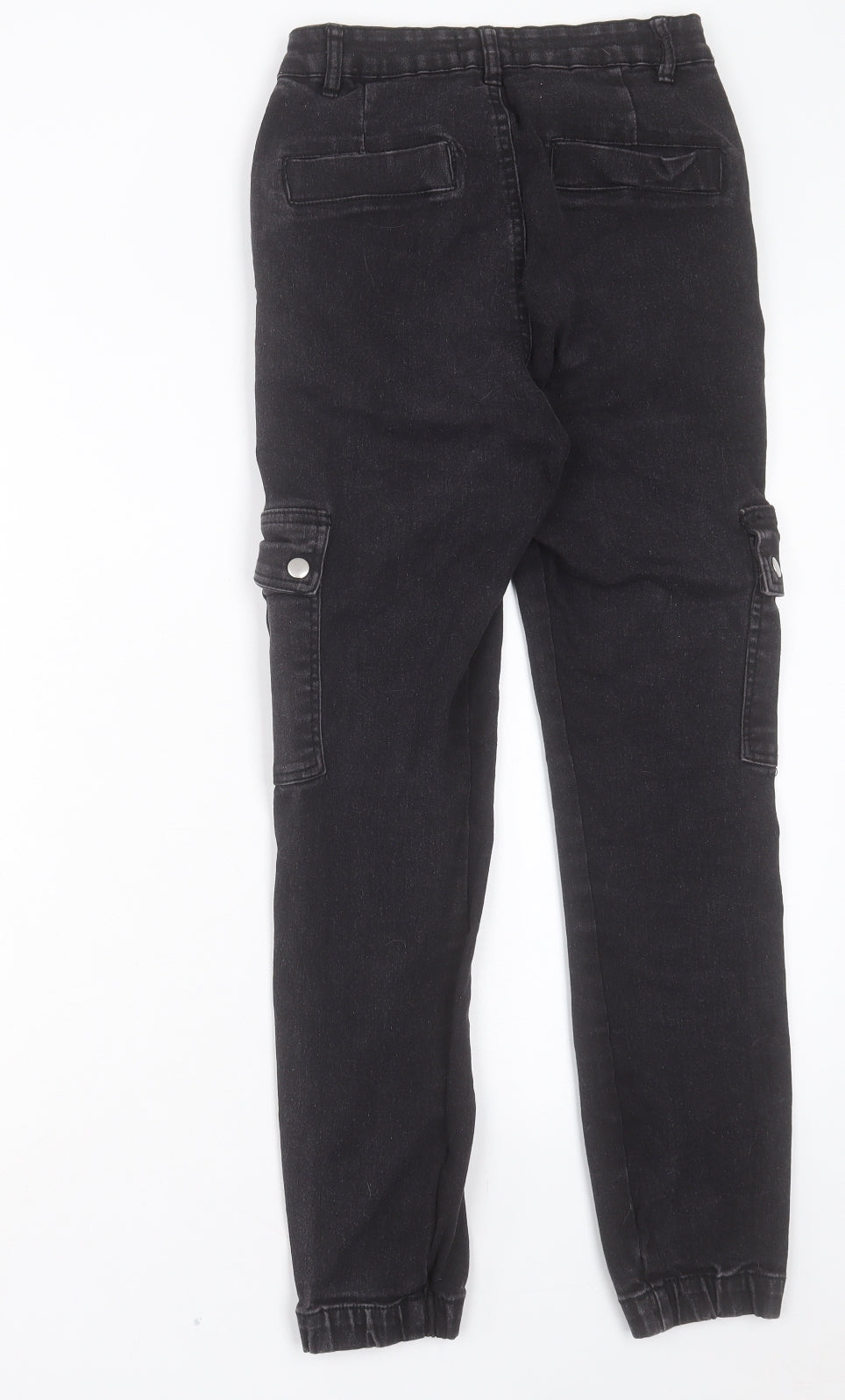 Select Womens Black Cotton Tapered Jeans Size 10 L26 in Regular Button - Cargo Jeans
