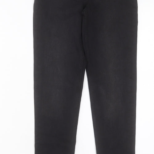 Marks and Spencer Womens Black Cotton Skinny Jeans Size 6 L30 in Regular Button