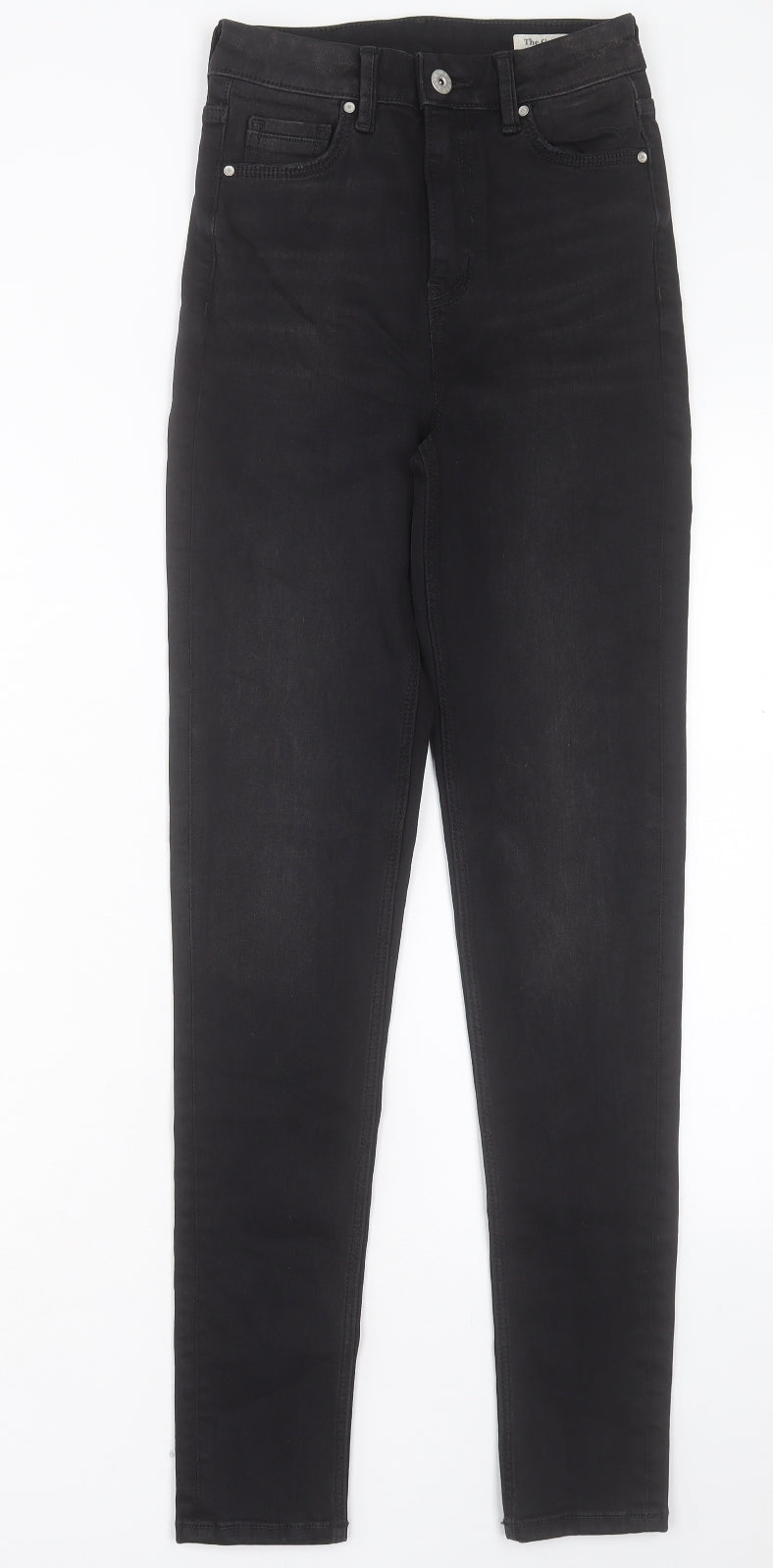 Marks and Spencer Womens Black Cotton Skinny Jeans Size 6 L30 in Regular Button