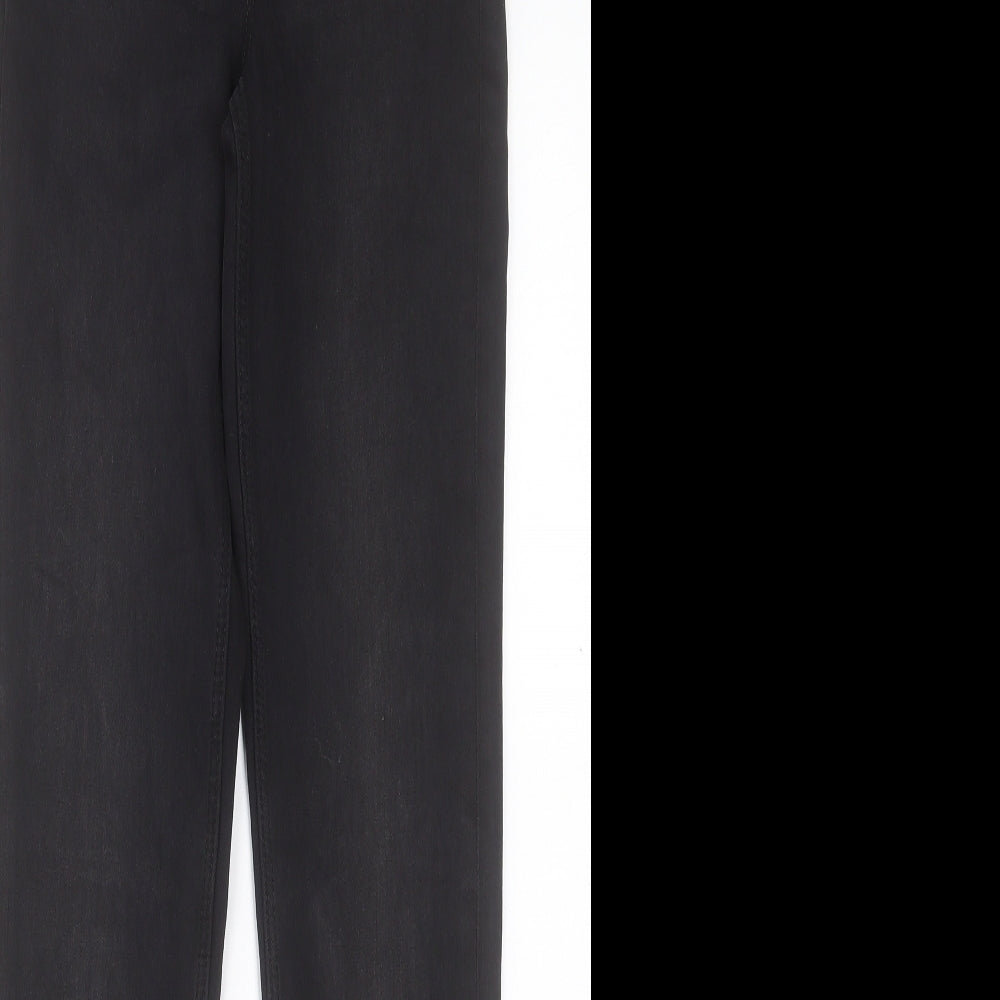 Marks and Spencer Womens Black Cotton Skinny Jeans Size 6 L30 in Regular Button
