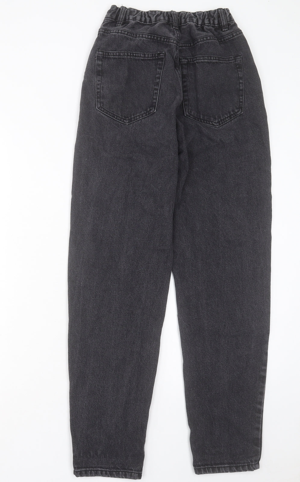 Pull&Bear Womens Black Cotton Straight Jeans Size 6 L28 in Regular Button