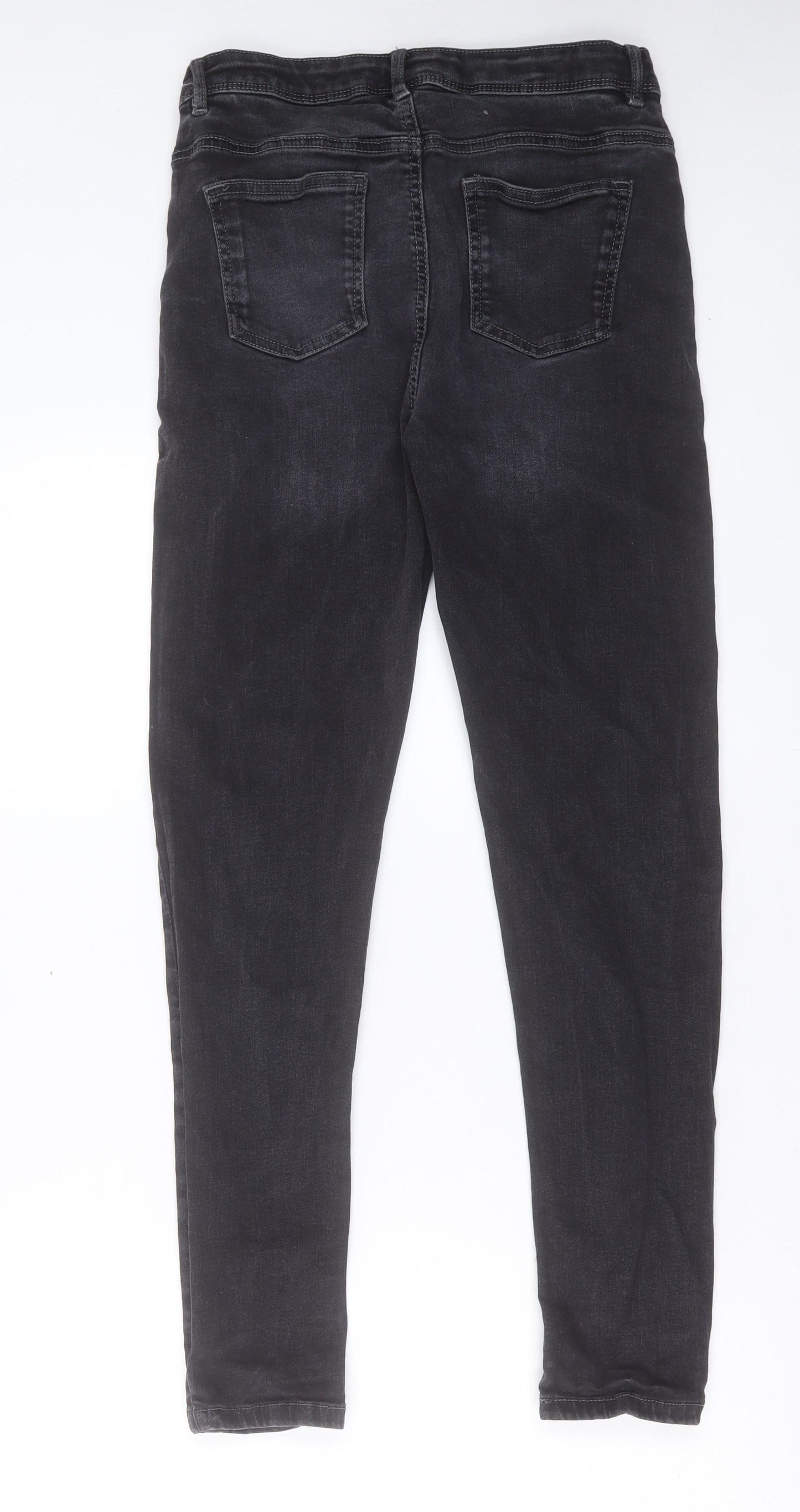 George Boys Black Cotton Skinny Jeans Size 13-14 Years Regular Button