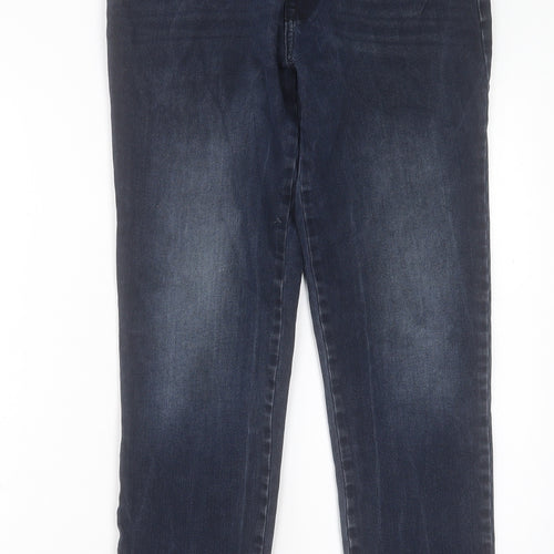 TU Womens Blue Cotton Skinny Jeans Size 32 in L32 in Regular Button