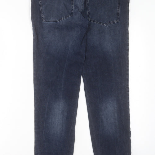 TU Womens Blue Cotton Skinny Jeans Size 32 in L32 in Regular Button