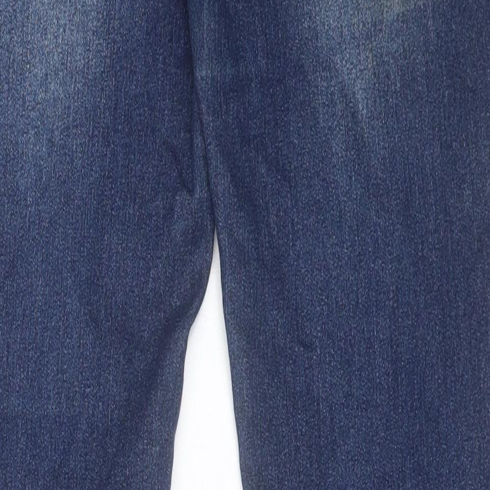 Denim & Co. Womens Blue Cotton Skinny Jeans Size 12 L34 in Regular Button