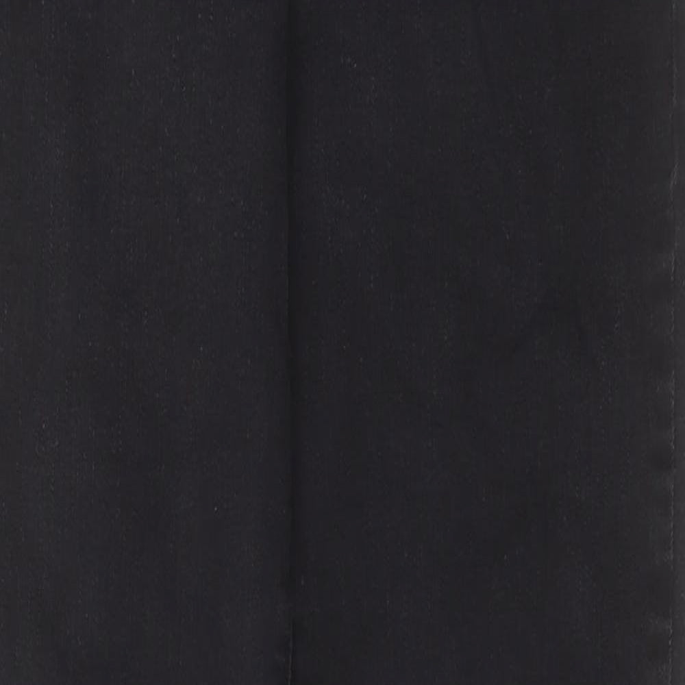 White Stuff Womens Black Cotton Straight Jeans Size 12 L32 in Regular Button