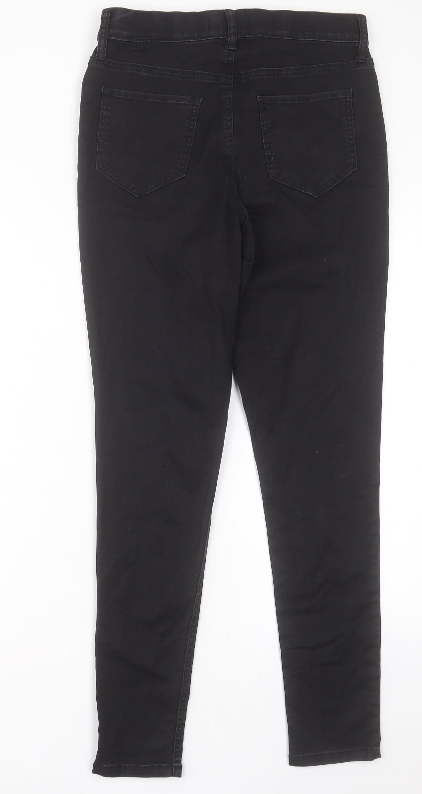 F&F Womens Black Cotton Jegging Trousers Size 12 L29 in Regular