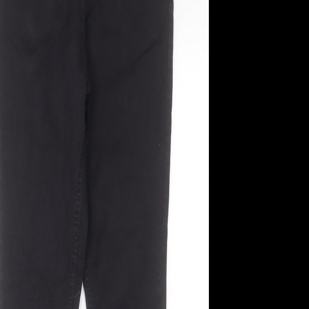 F&F Womens Black Cotton Jegging Trousers Size 12 L29 in Regular