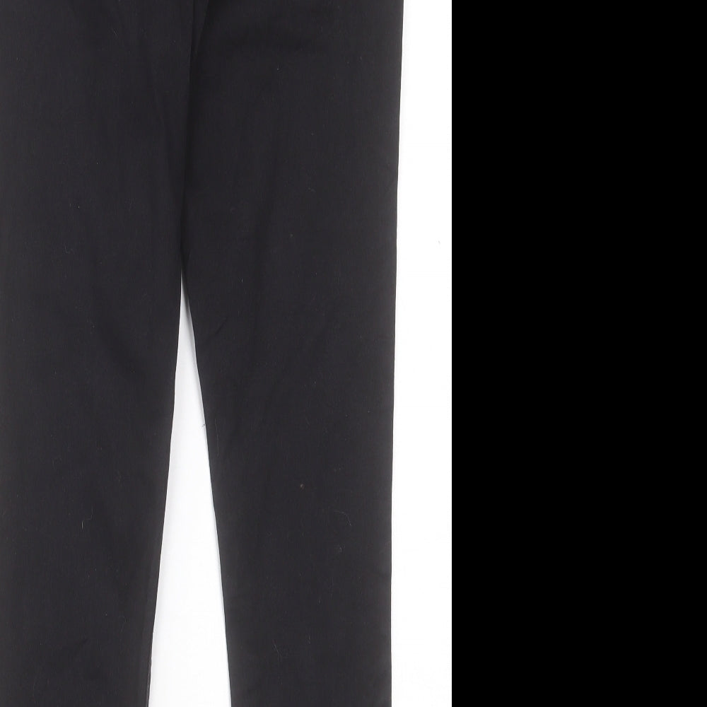 F&F Womens Black Cotton Jegging Trousers Size 12 L29 in Regular