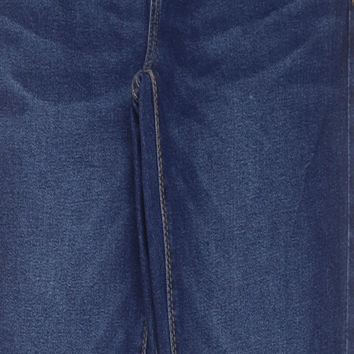 Red Herring Mens Blue Cotton Skinny Jeans Size 32 in L31 in Regular Button