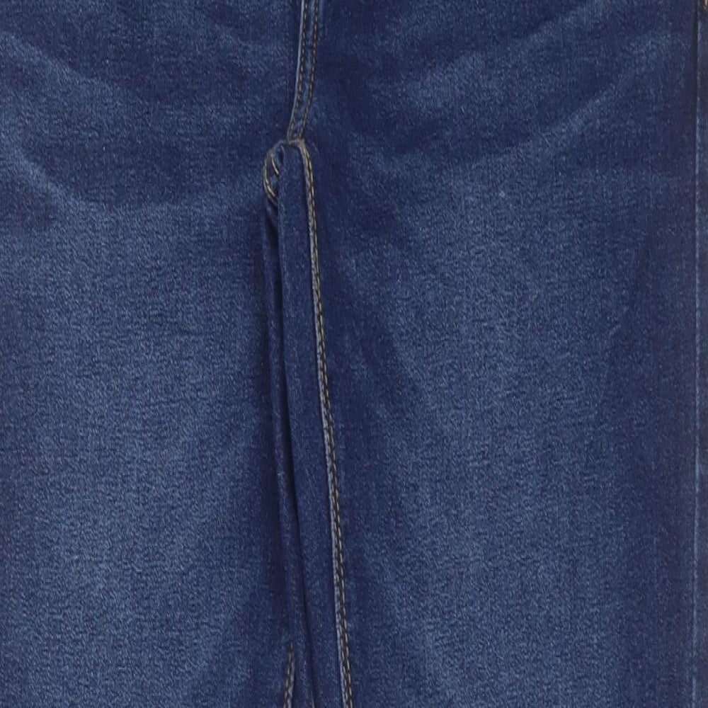 Red Herring Mens Blue Cotton Skinny Jeans Size 32 in L31 in Regular Button