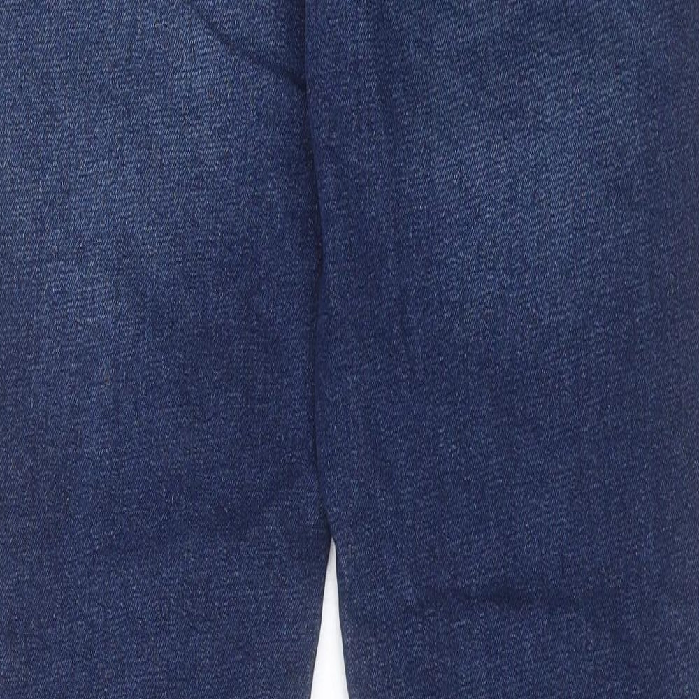Red Herring Mens Blue Cotton Skinny Jeans Size 32 in L31 in Regular Button