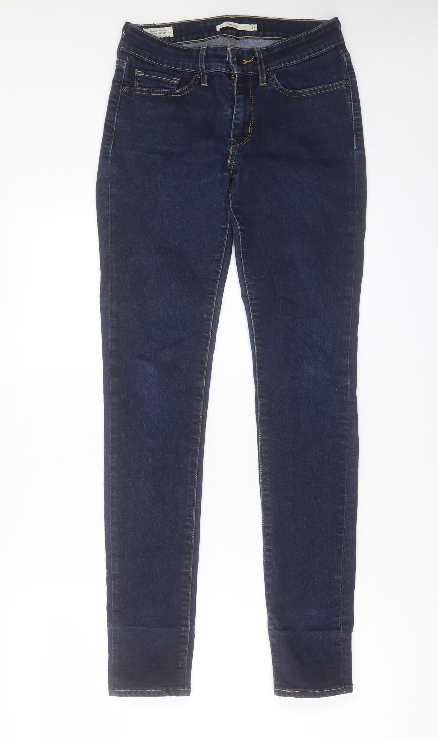 Signature by Levi Strauss & Co. Womens Blue Cotton Skinny Jeans Size 27 in L30 in Regular Button