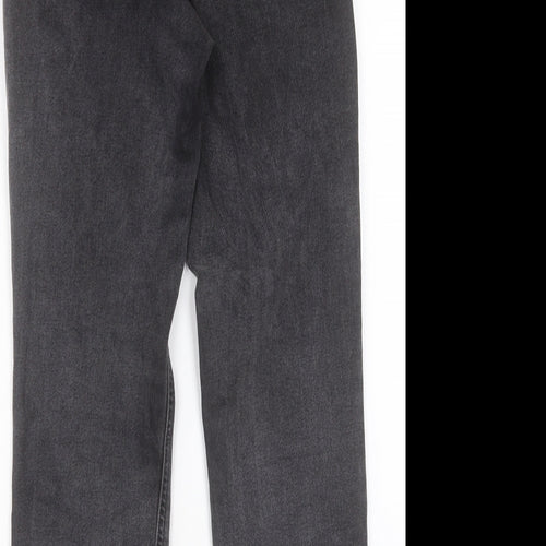 ASOS Womens Black Cotton Straight Jeans Size 26 in L32 in Regular Button