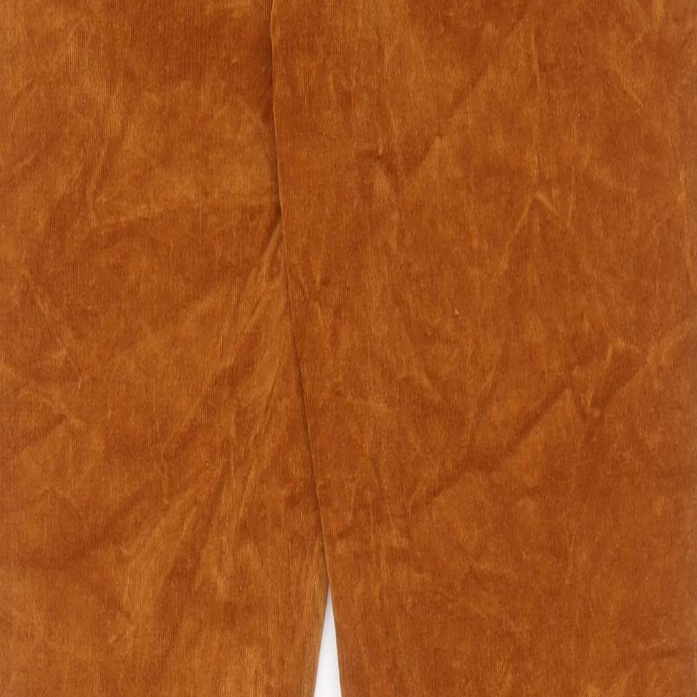 CAbi Womens Brown Cotton Trousers Size 30 in L30 in Regular Button