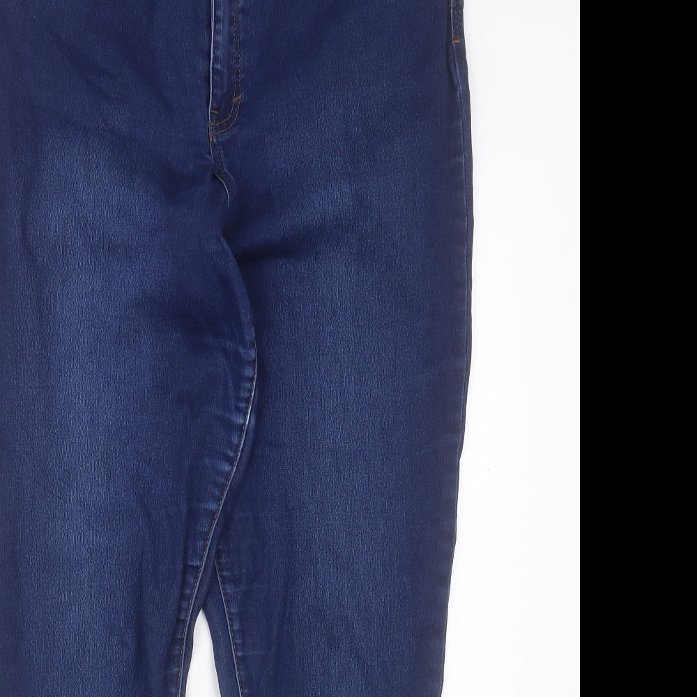 Nutmeg Womens Blue Cotton Skinny Jeans Size 20 L29 in Regular Button