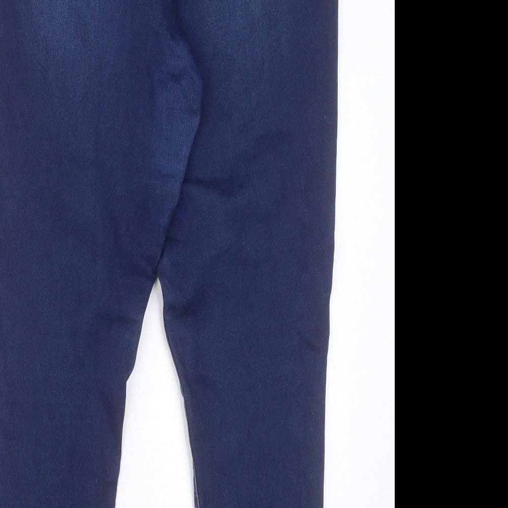 Nutmeg Womens Blue Cotton Skinny Jeans Size 20 L29 in Regular Button