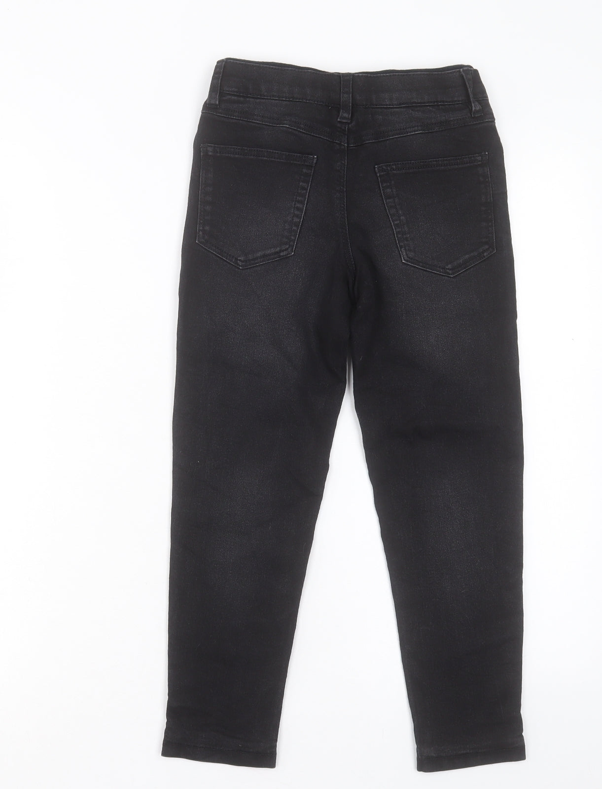 Marks and Spencer Boys Black Camel Skinny Jeans Size 6-7 Years Regular Drawstring