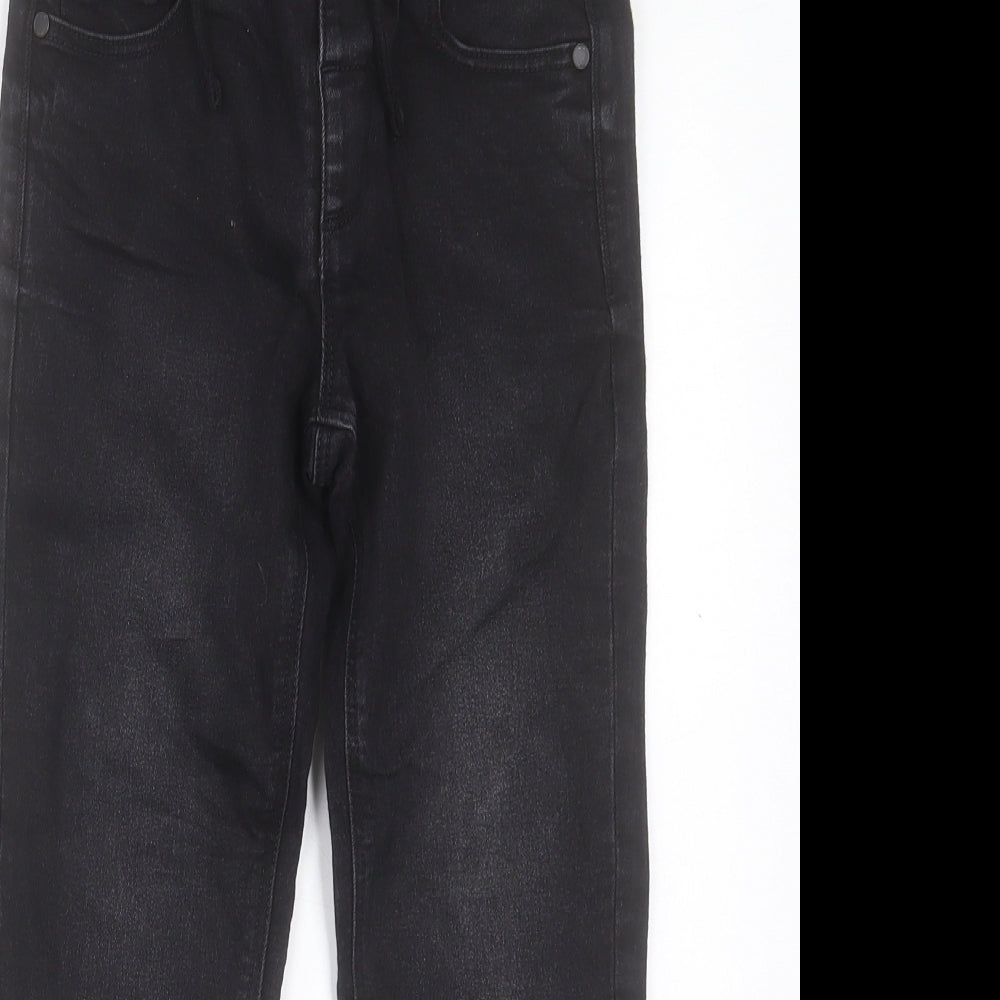 Marks and Spencer Boys Black Camel Skinny Jeans Size 6-7 Years Regular Drawstring