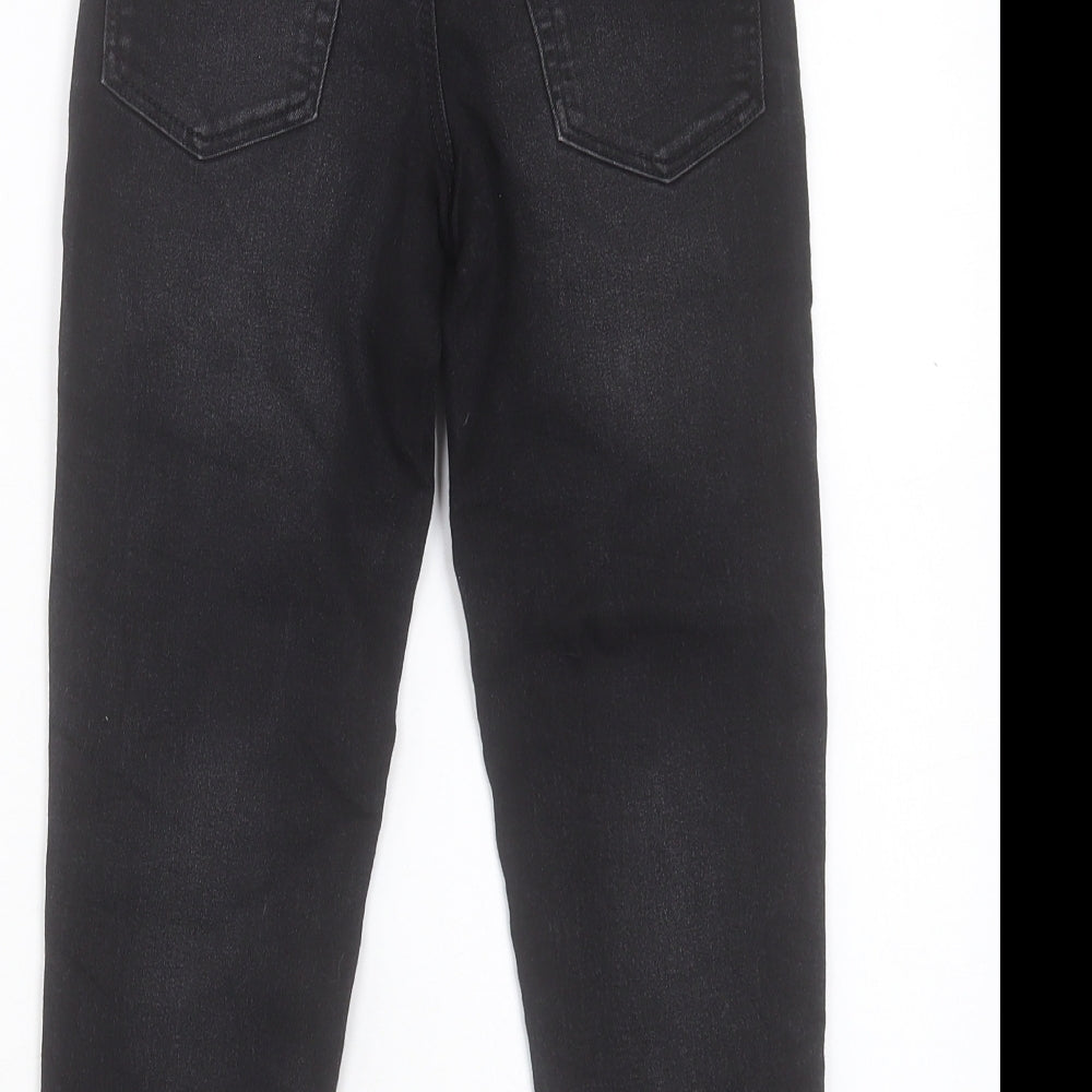 Marks and Spencer Boys Black Camel Skinny Jeans Size 6-7 Years Regular Drawstring
