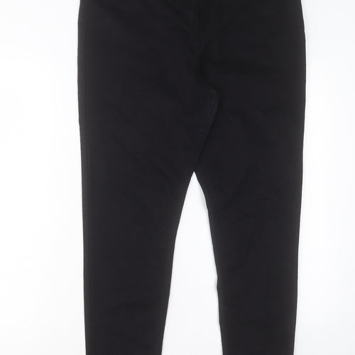 Nutmeg Womens Black Cotton Jegging Trousers Size 16 L29 in Regular Button