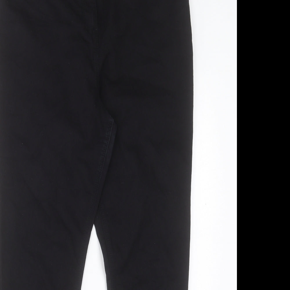 Nutmeg Womens Black Cotton Jegging Trousers Size 16 L29 in Regular Button