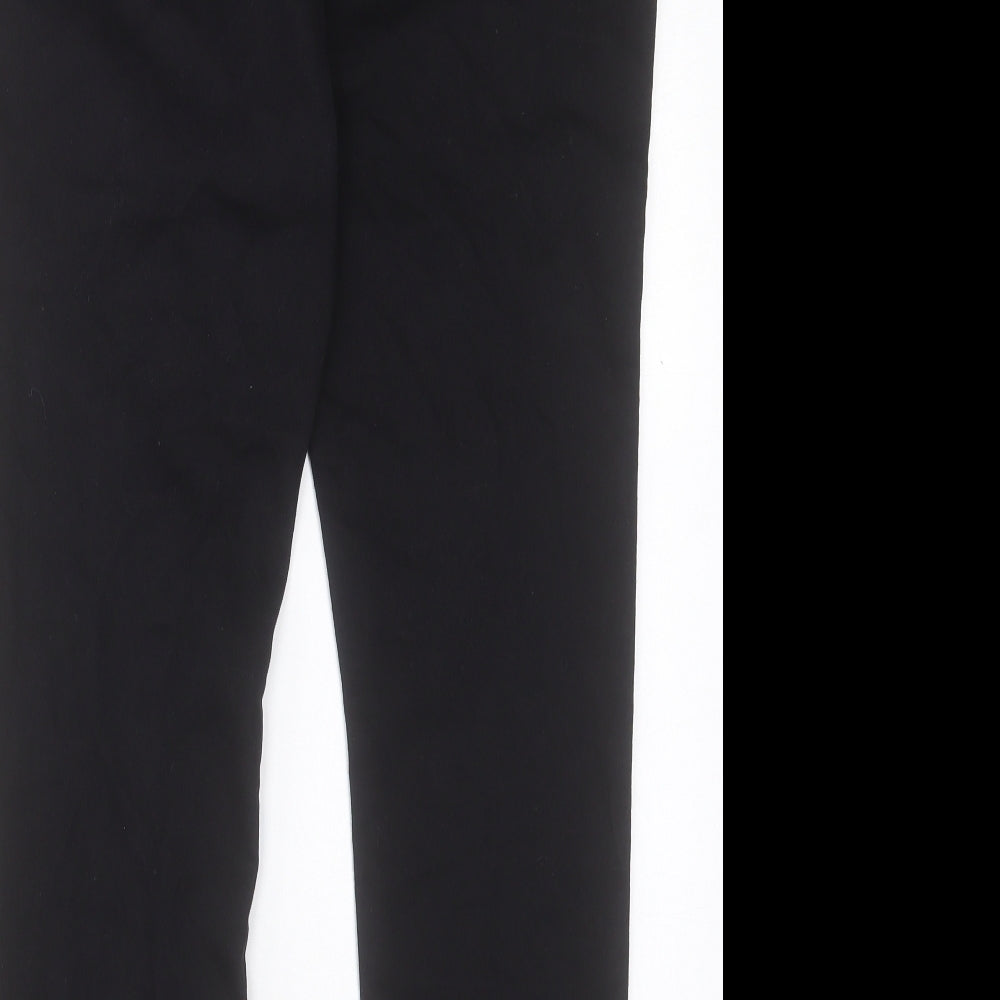 Nutmeg Womens Black Cotton Jegging Trousers Size 16 L29 in Regular Button