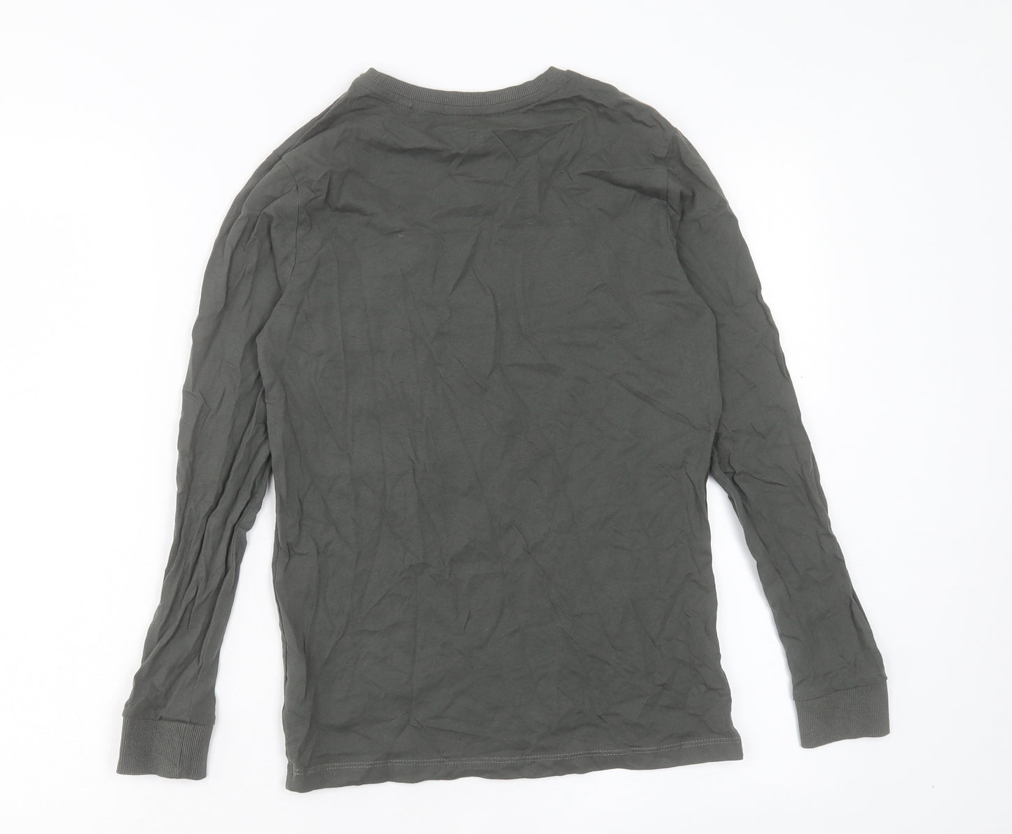 NEXT Boys Green Camouflage Cotton Basic T-Shirt Size 11 Years Crew Neck Pullover