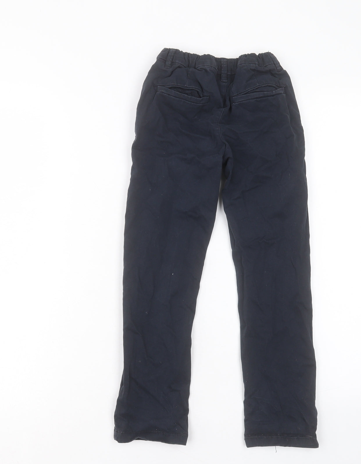 NEXT Boys Blue Cotton Chino Trousers Size 6-7 Years Regular Button
